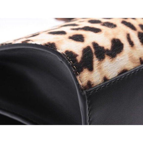 Gucci Bamboo Nimfair Handbag Leopard Black Haraco Leather Strap - Picture 5 of 12